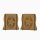 Verhoogde kaarsenboog set van 2 - Kerstroos, Origineel Erzgebirge