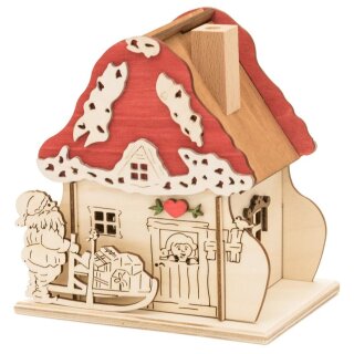 Smokehouse - mushroom house with Santa Claus, original Erzgebirge