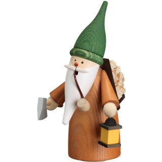 Smoking figure - wooden collector elf