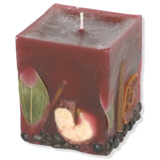 Cubo candela potpourri - frutta, bordeaux