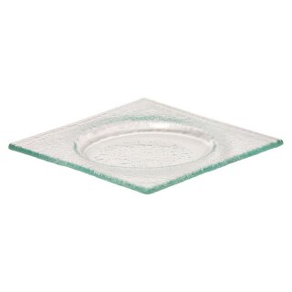 Clear glass plate for round candles