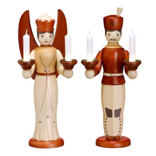 Angel and miner for candles - natural