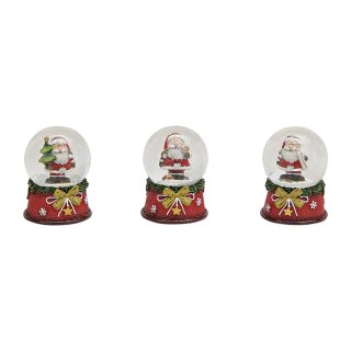 Snow globe - Santa Claus, 3 assorted