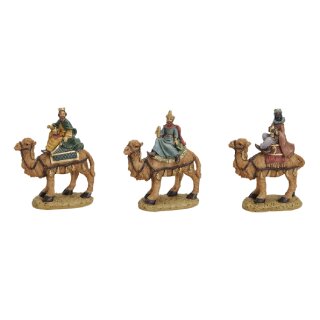 Die Heilige Drei Könige aus Poly Bunt 3-fach, (B/H/T) 9x11x4cm