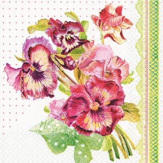 Napkin - Painted Pansy
