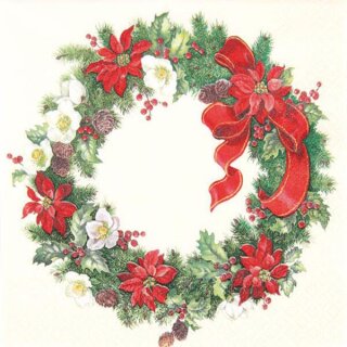 Serviette - Christmas Wreath