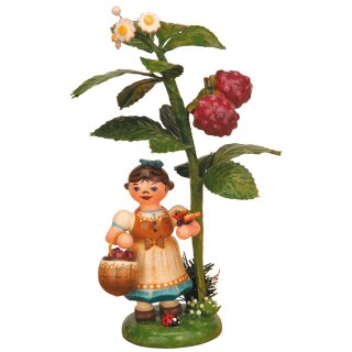 Original Hubrig folk art autumn children - raspberry Erzgebirge