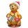 Original Hubrig folk art smoking gnome - Teddys Christmas story Erzgebirge