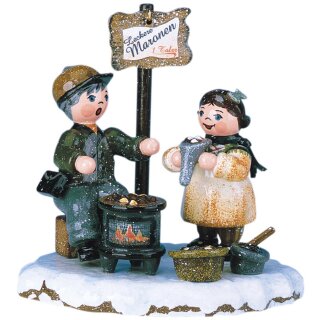 Original Hubrig folk artWinter children - hot chestnuts Erzgebirge