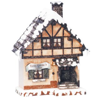 Original Hubrig Volkskunst Winterhaus - Tante Emma Laden Erzgebirge
