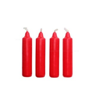 Adventskaarsen rood, groot 11cm 4 stuks