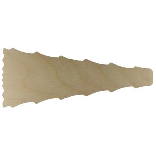 Pyramidenflügel 195 mm gezackt aus Sperrholz - ohne Schaft, Blattstärke 3 mm