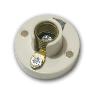 Electrical socket E10, base Ø 30 mm - white