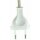 Connection cable 2 x 0.75 mm with switch, Euro plug, free end - L 3.0 m - white
