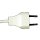 Connection cable 2 x 0.75 mm with switch, Euro plug, E10 socket - L 3.0 m - white