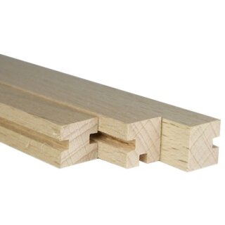 Fence rail start and end post - 1 x 3 mm groove, L 250 mm