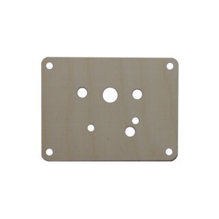 Plywood base plate for Mörz motors - 80 x 60 x 1.5 mm