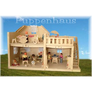 Plywood dolls house, without accessories