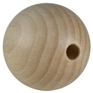 Wooden ball made of beech, drilled 2.5 mm - Ø 8 mm