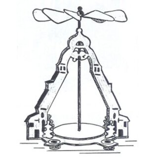 Vorlage - Tischpyramide ohne Figuren - H 32 cm
