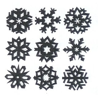 Šablona - 440 sněhových krystalů 7 cm