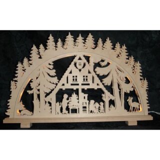 Šablona - Svíčkový oblouk lesního domku 31 x 65 cm