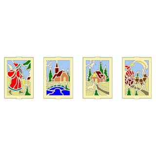 Sjabloon - Kerstman dooslantaarn, zelfklevend 23 x 19 x 19 cm