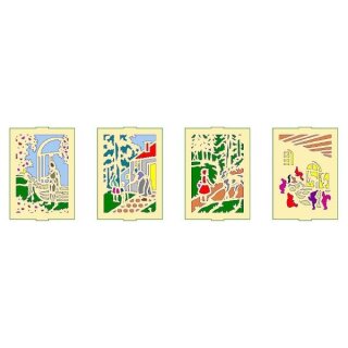 Vorlage - Kastenlaterne Märchen, selbstklebend 23 x 19 x 19 cm