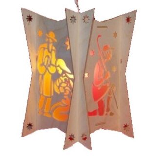 Šablona - Hvězdná lucerna Marie a Josef, samolepicí 25 x 19 x 19 cm