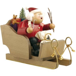 Räuchermann - Weihnachtsmann mit Schlitten