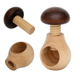 Wooden nutcracker - mushroom for screwing