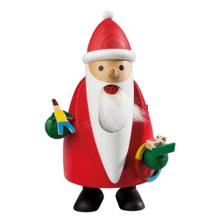 Mini notenkraker - Langbaard Kerstman met speelgoed