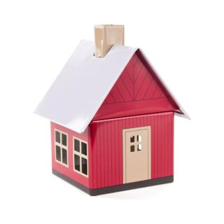 Räucherhaus mit integriertem Räucherkerzenhalter "rotes Waldhaus"
