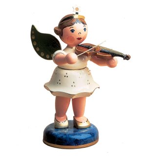 Originele Hubrig volkskunst engel met viool Erzgebirge