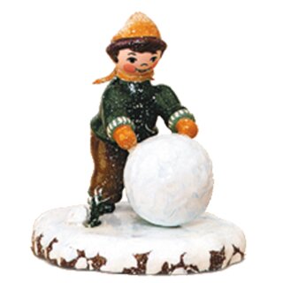 Winterkinder - Junge mit Schneekugel