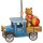 Origineel Hubrig volkskunst boomornament - vrachtwagen met teddybeer Erzgebirge