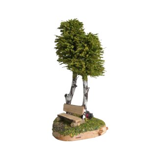 Decoration tree with bench, 19 cm