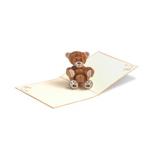 \Carte pliante - Teddy : Un cadeau adorable pour toutes occasions !\