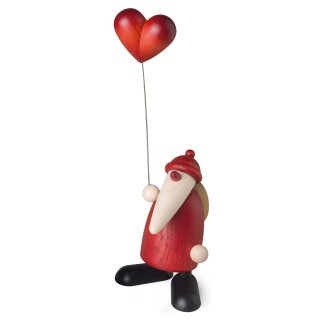 Santa Claus with heart balloon, small