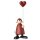 Weihnachtsfrau mit Herzballon, klein