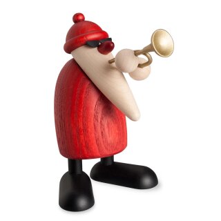 Kerstman met trompet