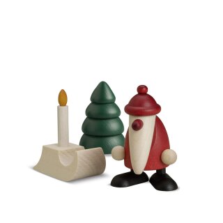 Set di miniature 2 | Babbo Natale con slitta e albero