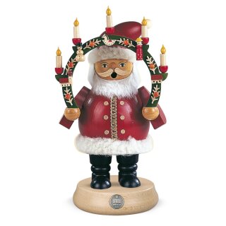 Räuchermann - Weihnachtsmann mit Kerzenbogen
