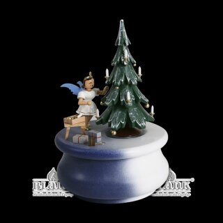 Spieldose - Weihnachtstraum mit Baum und Engel