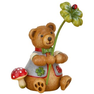 Original Hubrig folk art teddy lucky bear Erzgebirge
