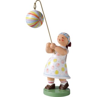 Girl with ball lampion, striped - last time in 2019