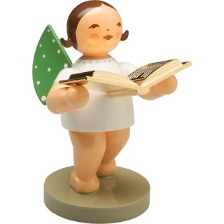 Reader, angel with book - gold plated