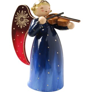 Bohatě malovaný anděl s houslemi