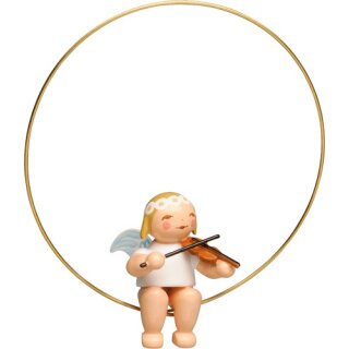 Angelo dellalbero di Natale in un anello, con violino