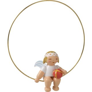 Christmas tree angel in a ring, with ball